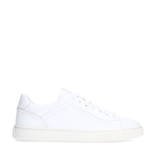 Manfield leren sneakers wit afbeelding