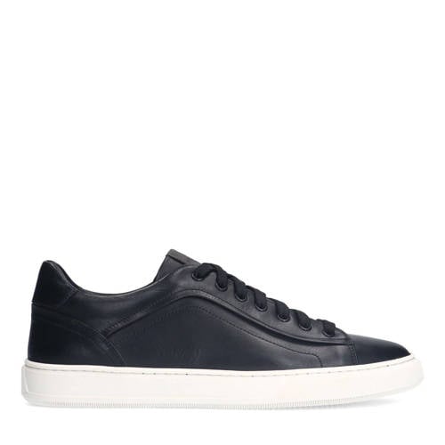 Manfield leren sneakers zwart afbeelding