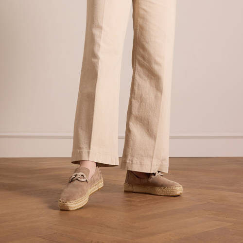 Manfield suède espadrilles taupe afbeelding