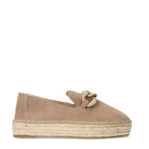 suède espadrilles taupe