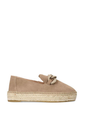 suède espadrilles taupe
