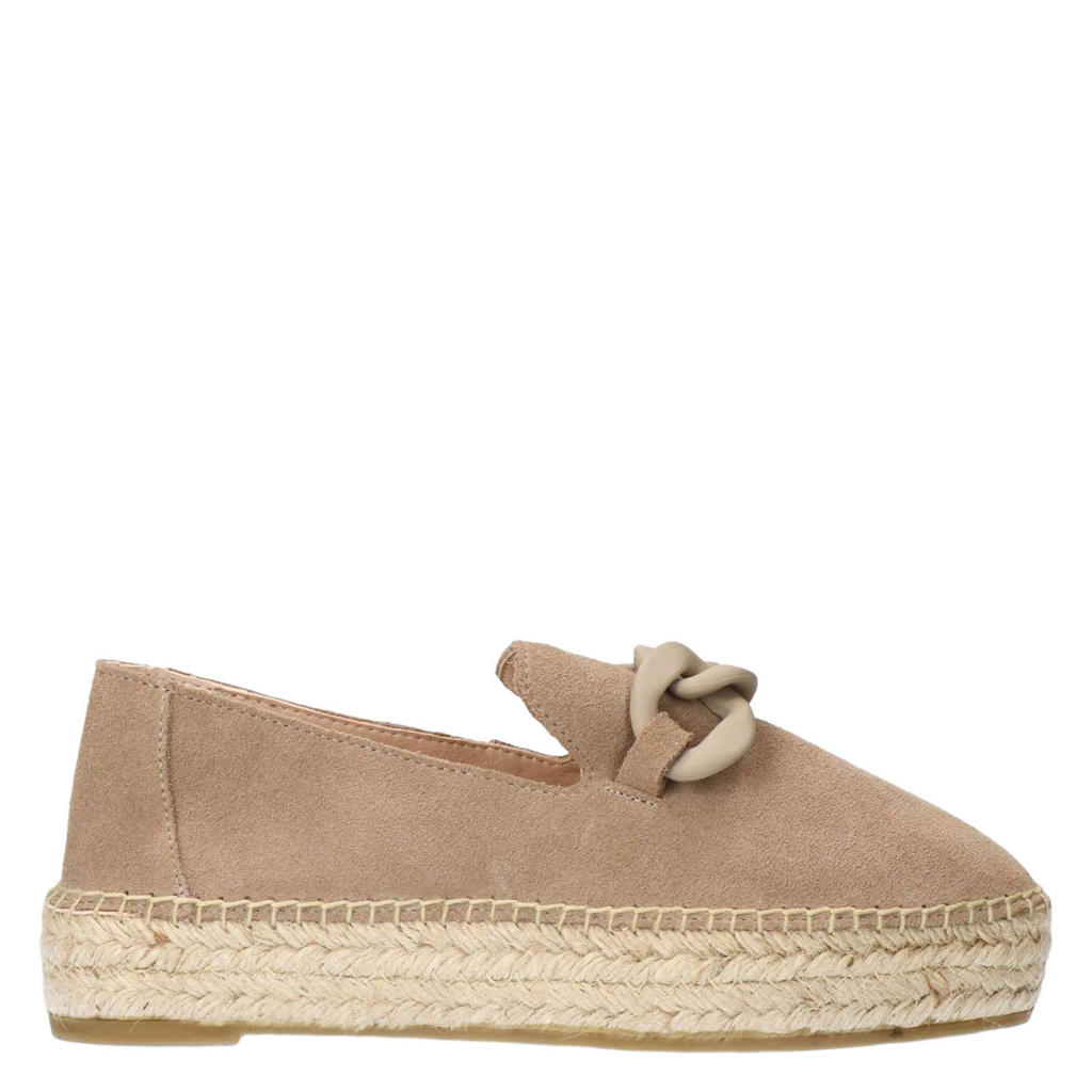 Taupe dames Manfield suède espadrilles