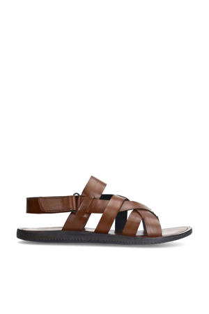 leren sandalen cognac