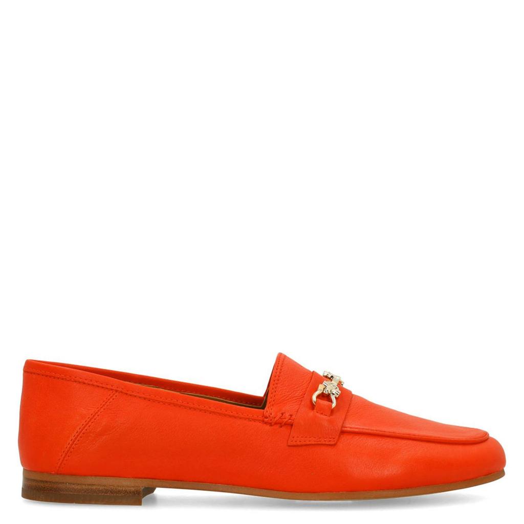 Rode dames Manfield leren loafers