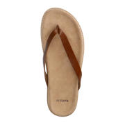 thumbnail: Manfield leren teenslippers cognac