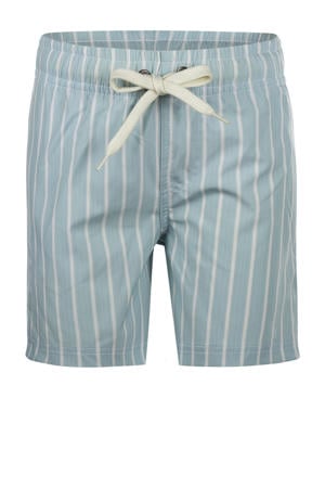 zwemshort lichtblauw/wit