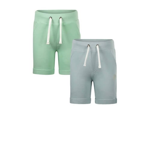 Koko Noko sweatshort - (set van 2) grijsblauw/mintgroen afbeelding