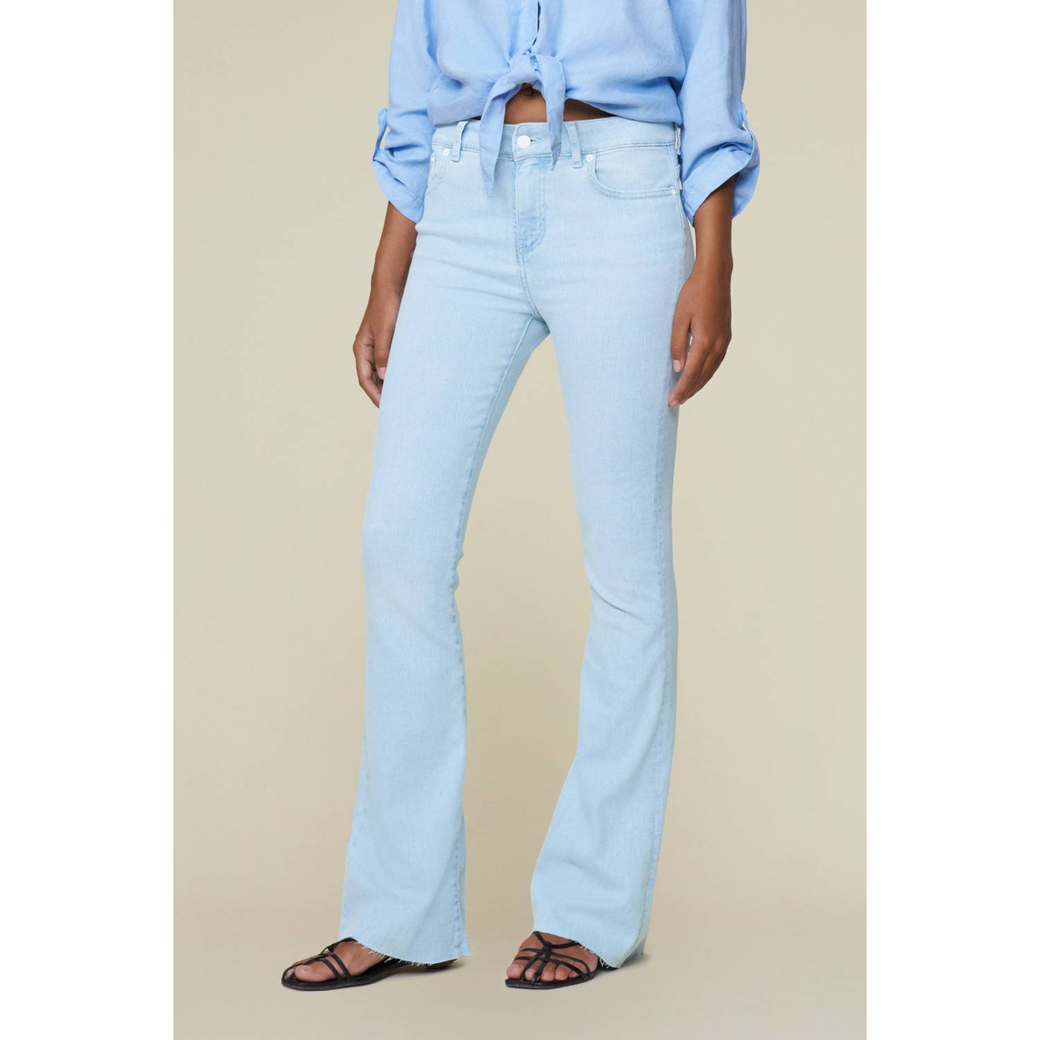 Lois high waist flared jeans light blue denim