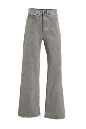 low waist wide leg jeans grey denim