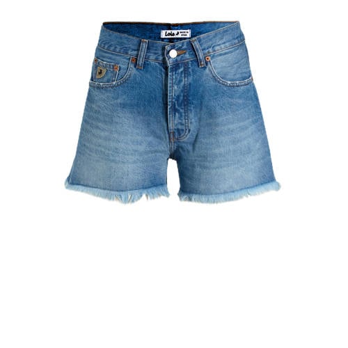 Lois denim regular waist denim short light blue denim afbeelding