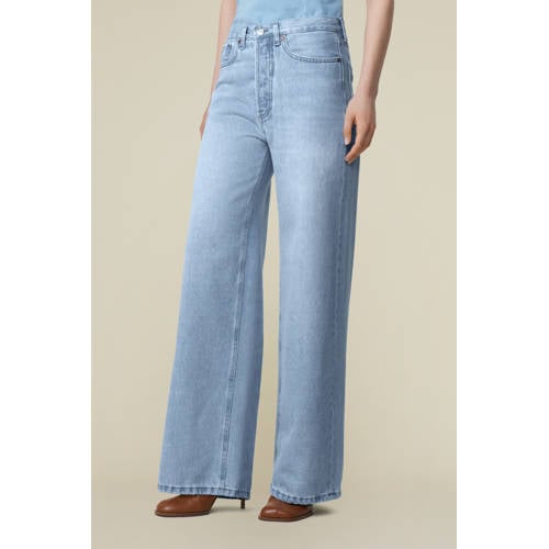 Lois high waist wide leg jeans light blue denim afbeelding
