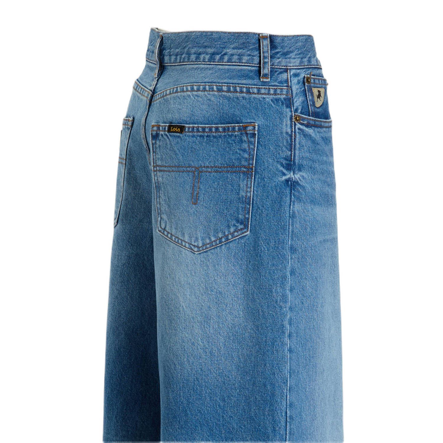 Lois high waist wide leg jeans medium blue denim