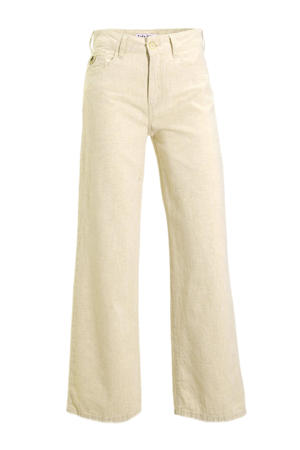 regular waist wide leg jeans Culotte beige