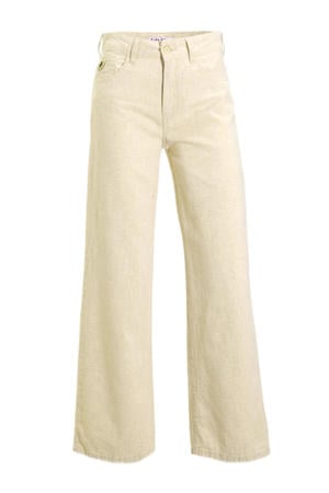regular waist wide leg jeans Culotte beige