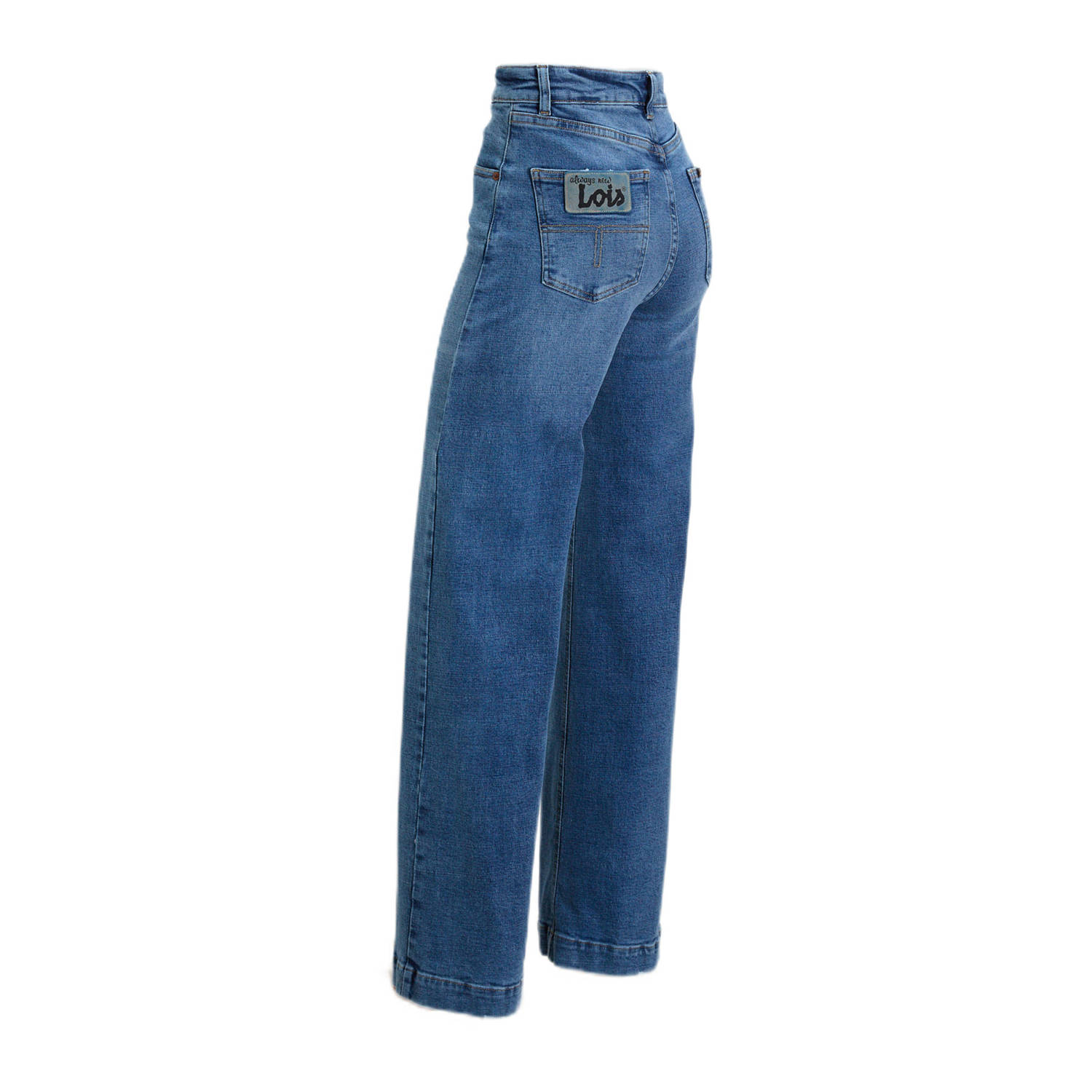 Lois high waist wide leg jeans medium blue denim
