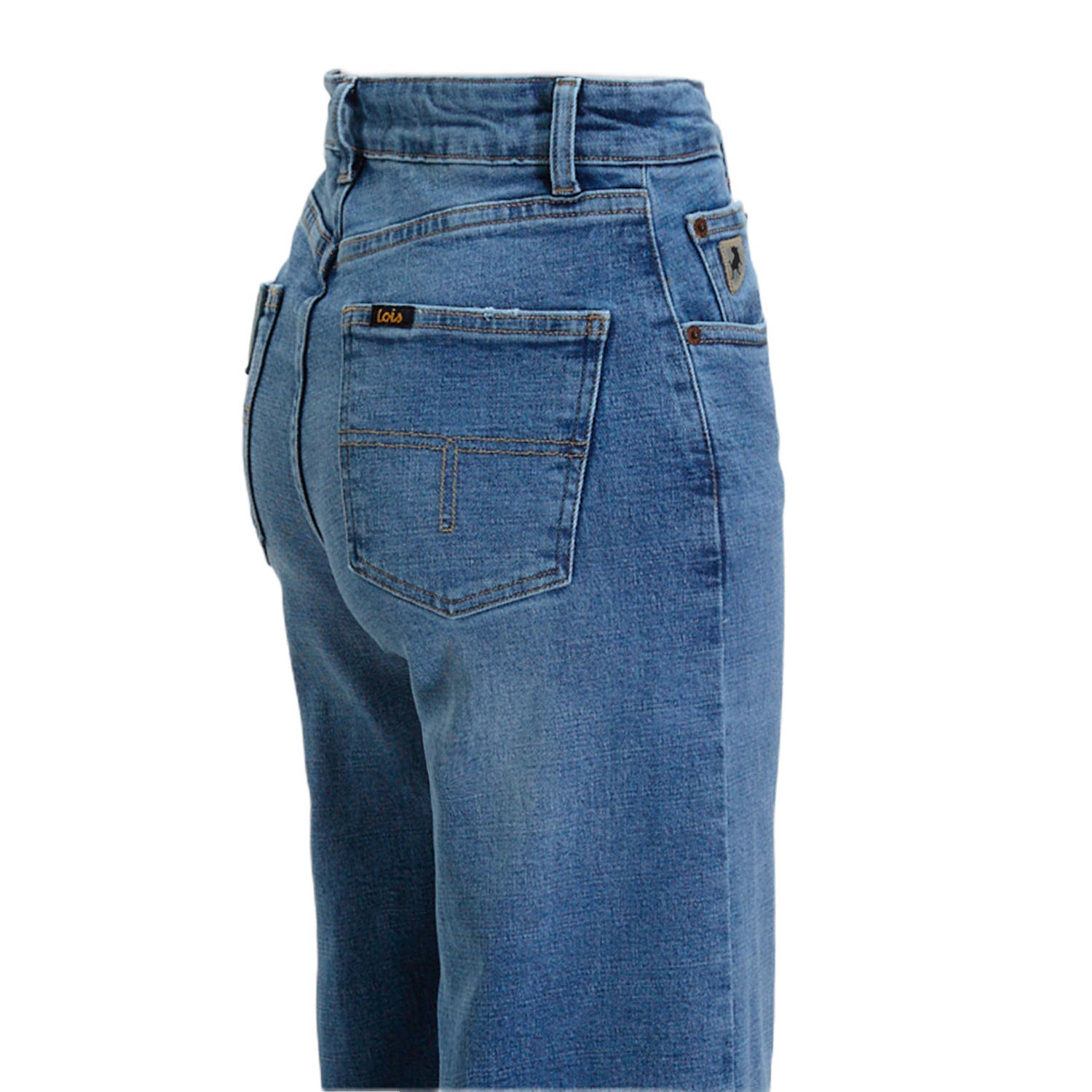 Lois high waist wide leg jeans medium blue denim
