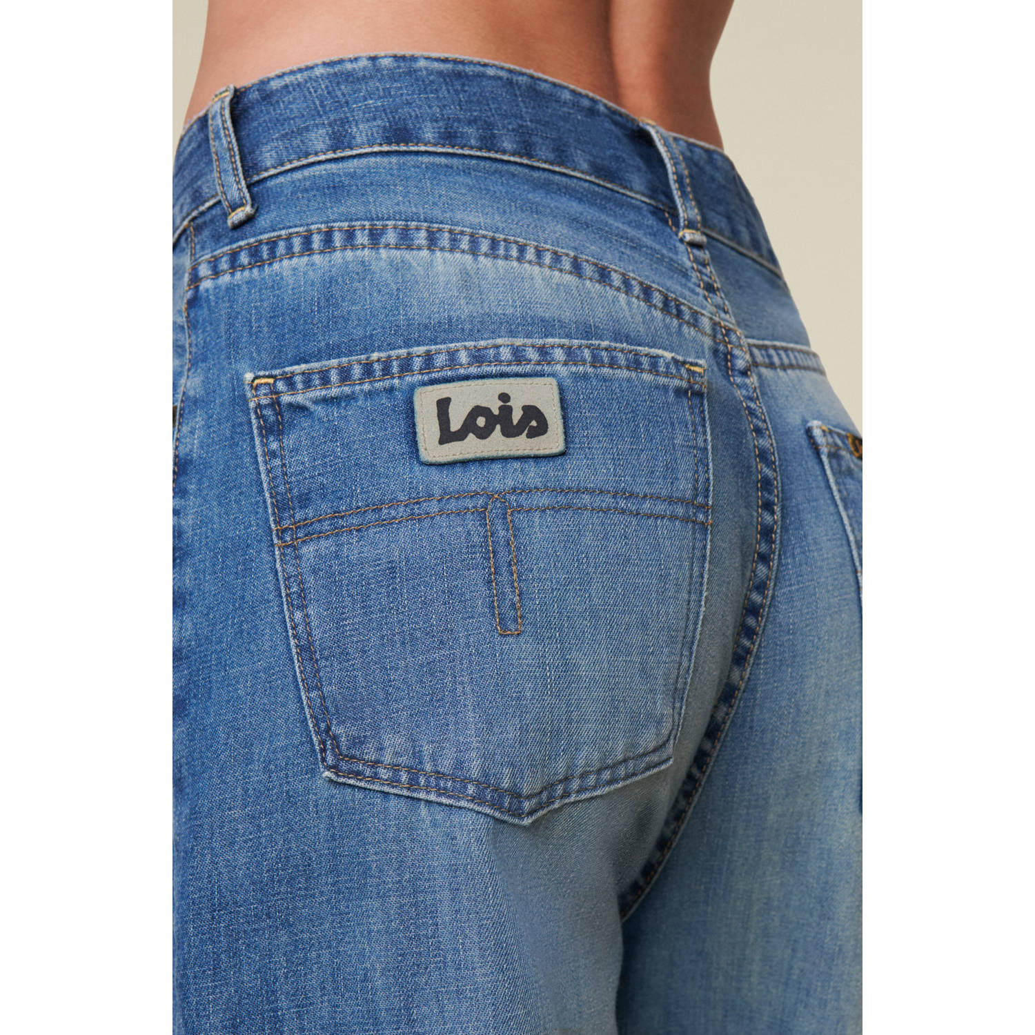 Lois high waist medium blue denim