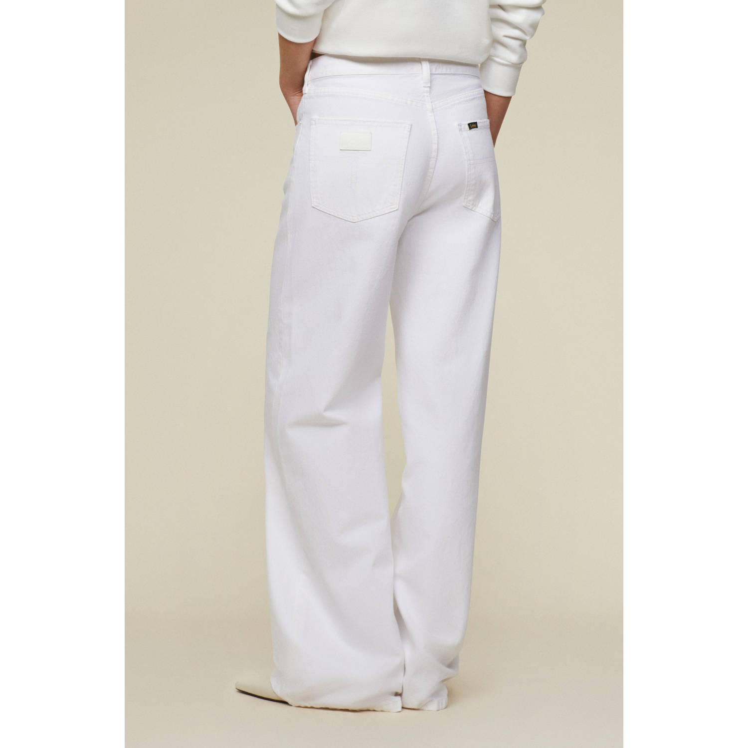 Lois high waist wide leg jeans wit