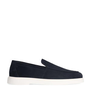   suède loafers donkerblauw