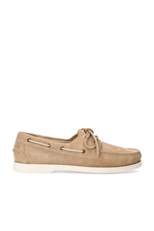suède bootschoenen beige
