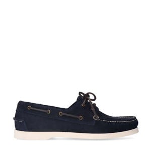 suède bootschoenen donkerblauw