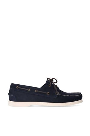 suède bootschoenen donkerblauw