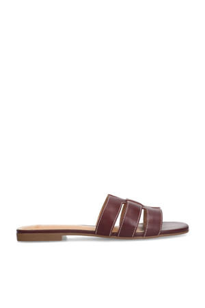 leren slippers bordeaux