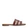Manfield leren slippers bruin