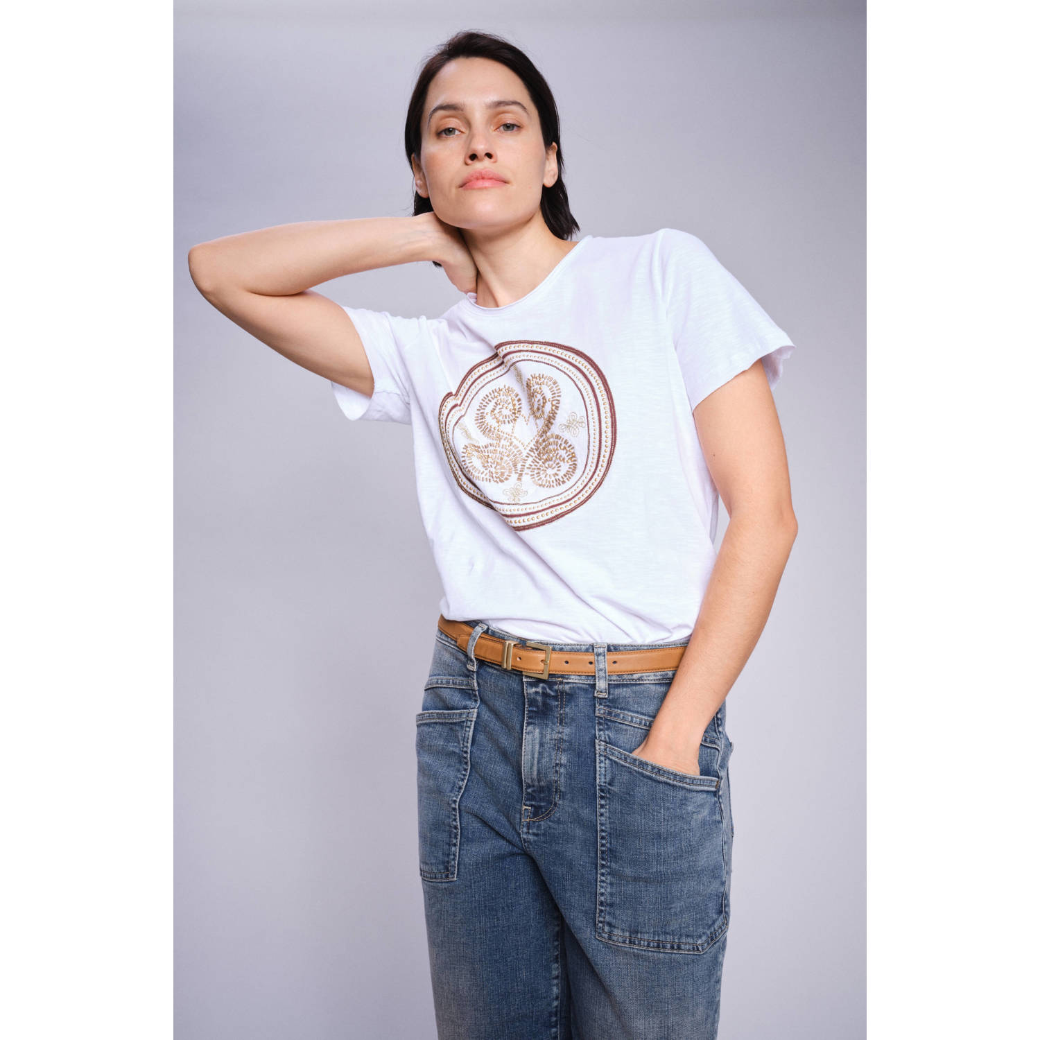 Mos Mosh T-shirt wit