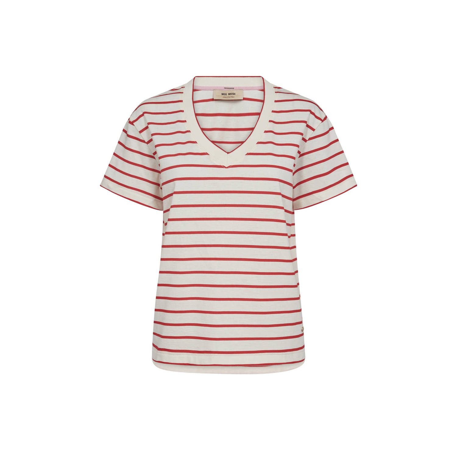 MOS MOSH T-shirt met V-hals model 'NANI'