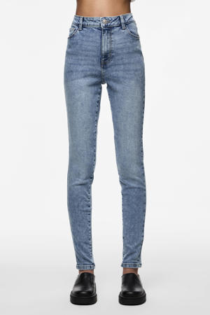 high waist skinny jeans light blue denim