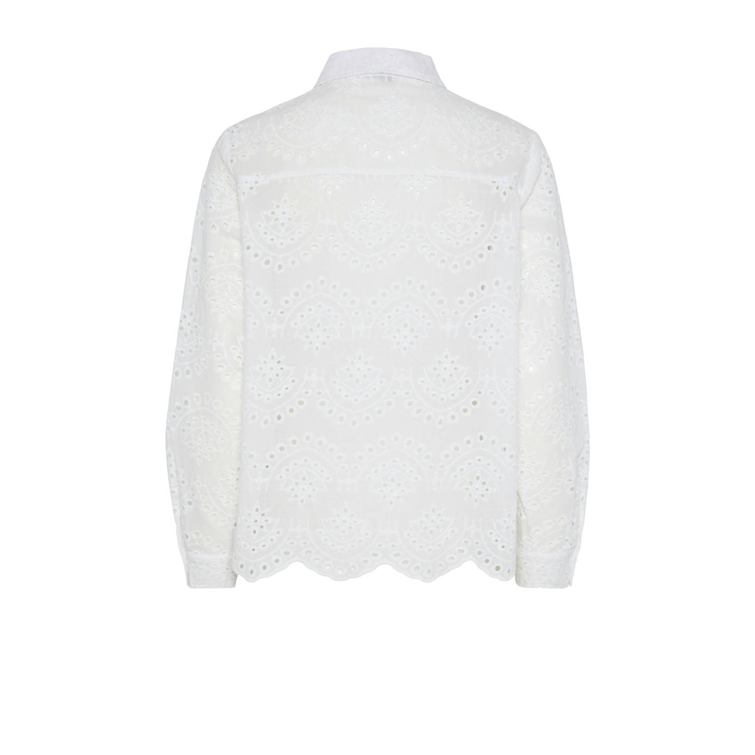 PIECES blouse wit broderie