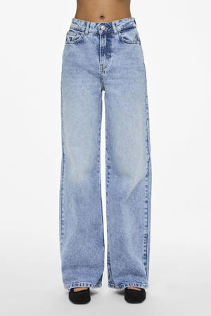 high waist wide leg jeans light blue denim