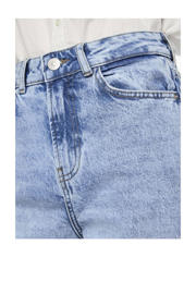 thumbnail: PIECES high waist wide leg jeans light blue denim