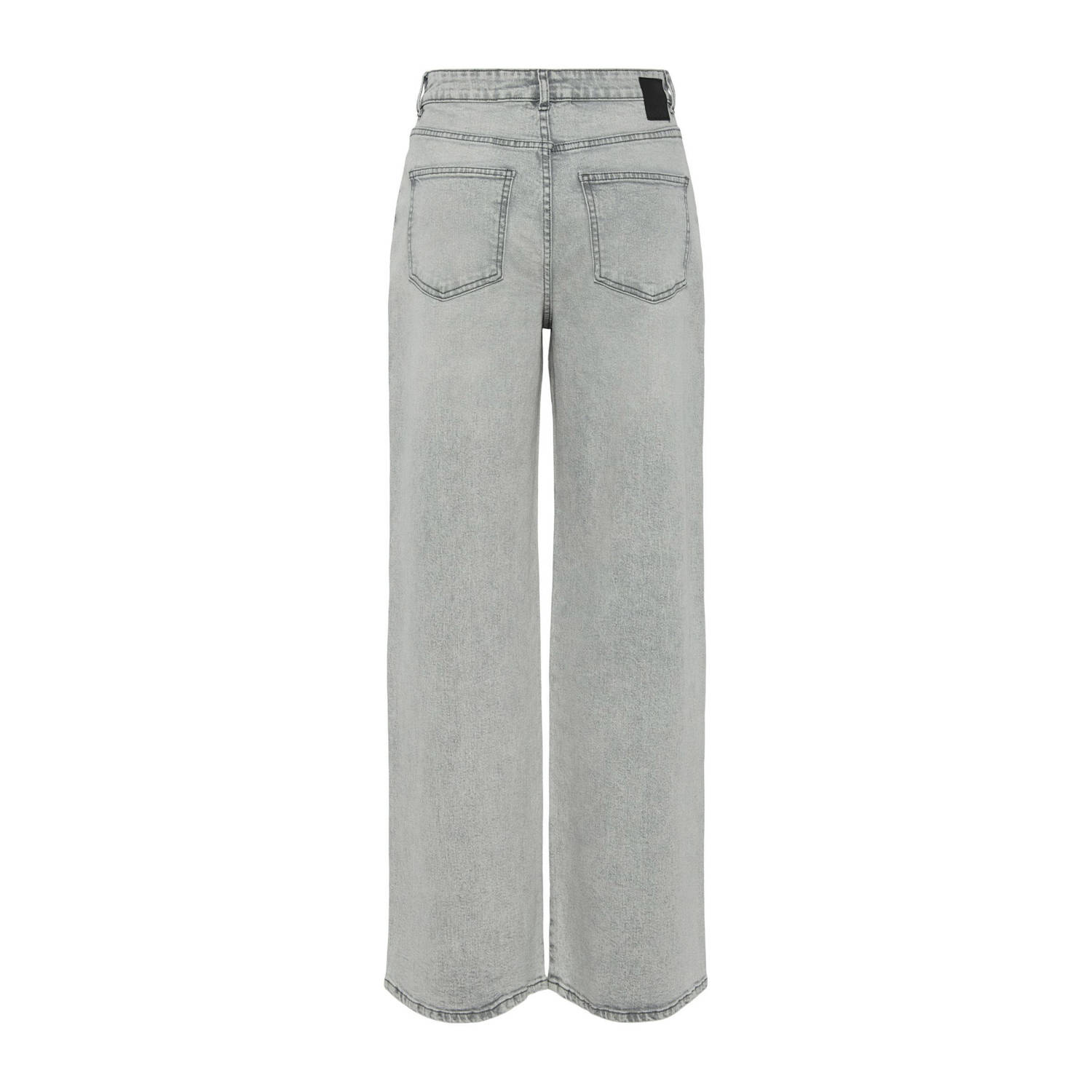 PIECES high waist wide leg jeans grey denim
