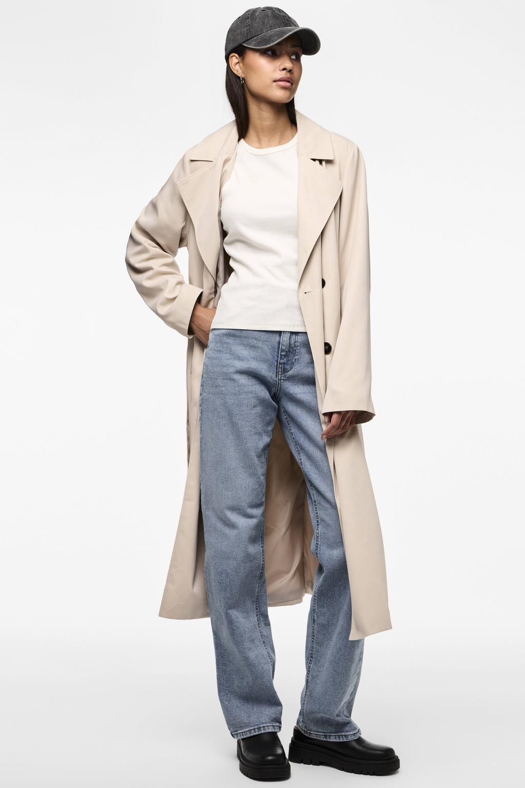PIECES high waist light blue denim