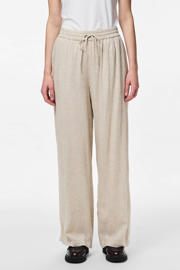 thumbnail: PIECES straight high waist broek beige