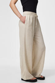 thumbnail: PIECES straight high waist broek beige