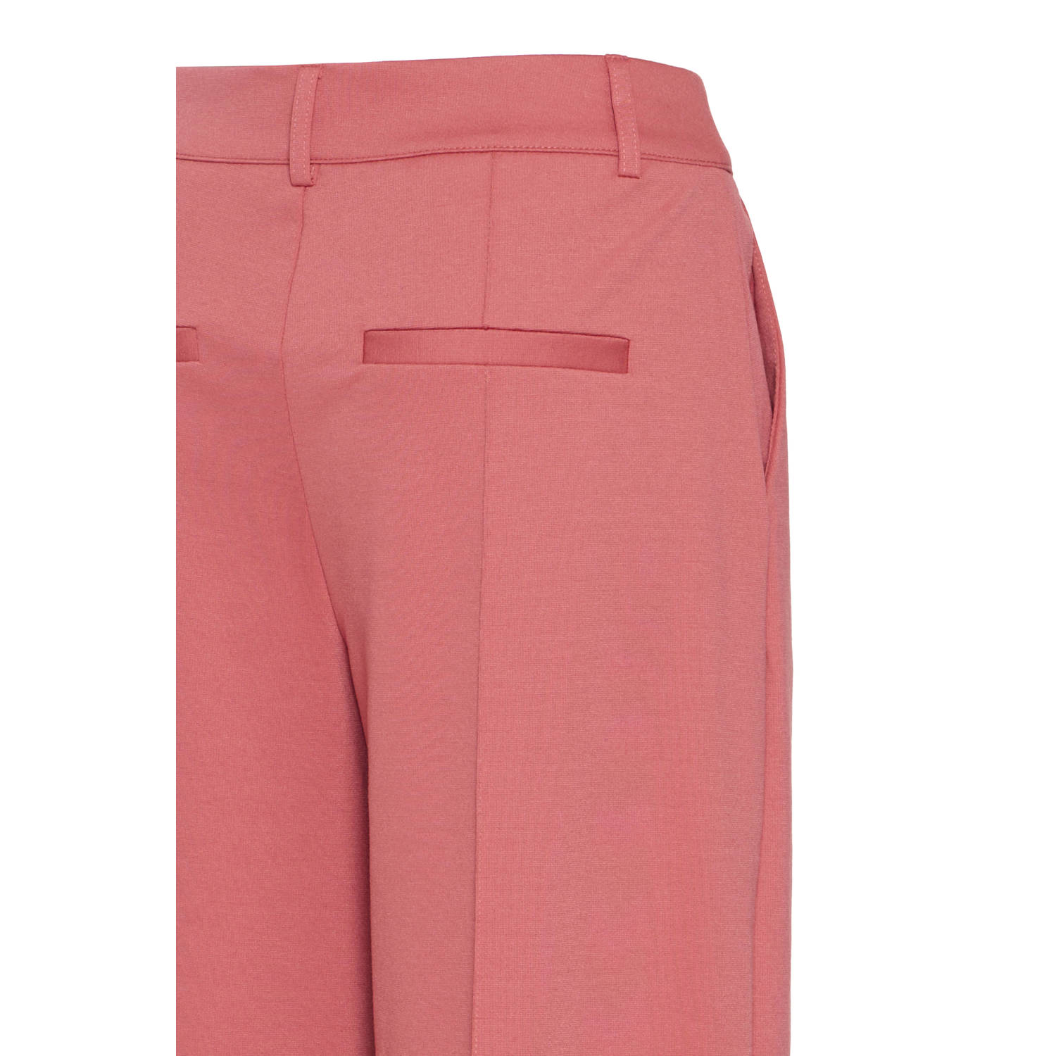 ICHI wide leg regular waist pantalon rood