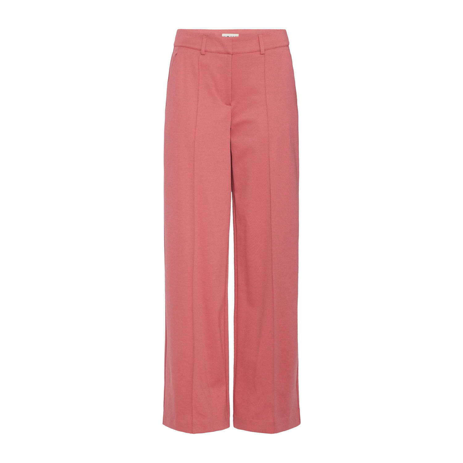 ICHI wide leg regular waist pantalon rood