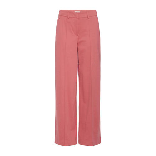 ICHI wide leg regular waist pantalon rood afbeelding