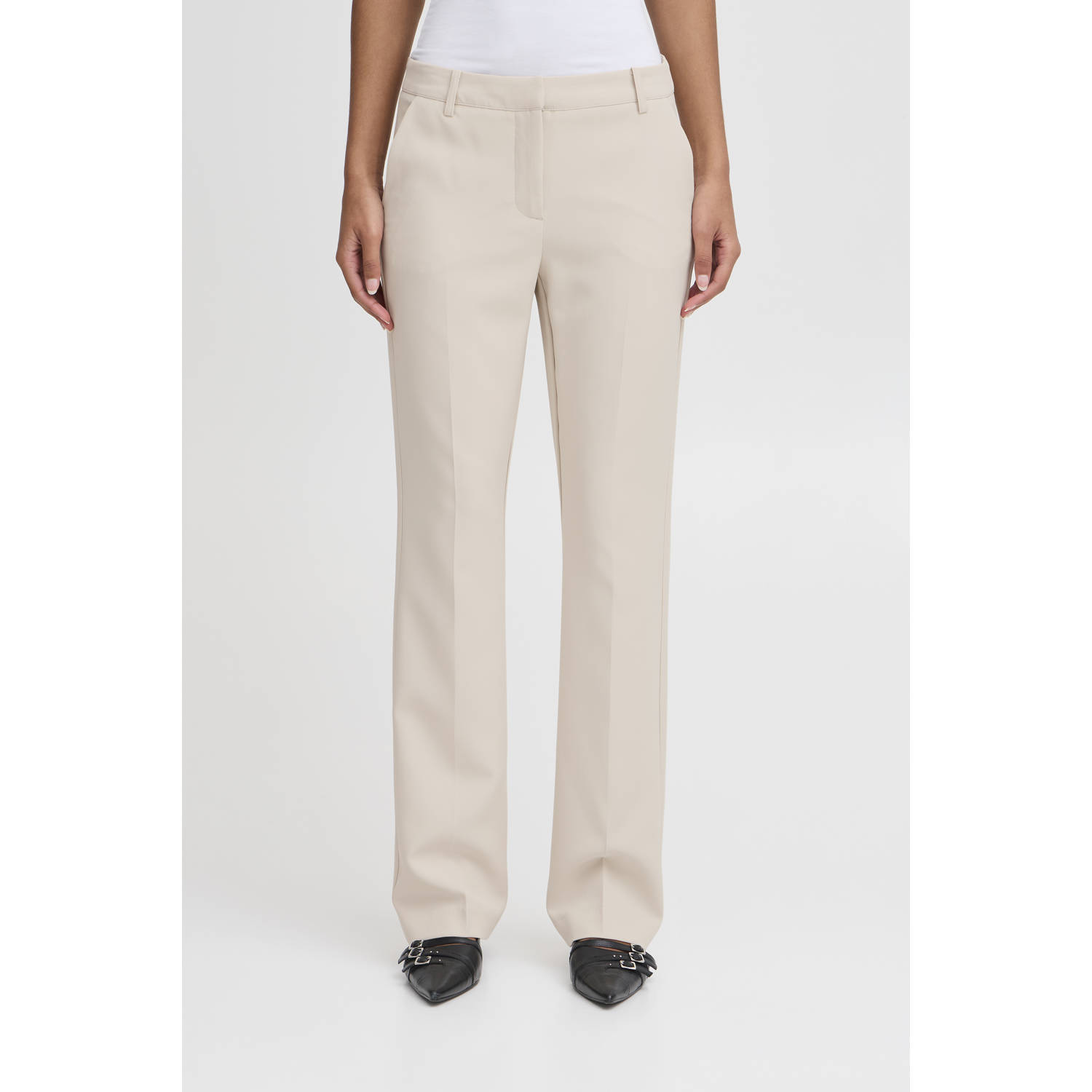 ICHI bootcut regular waist pantalon