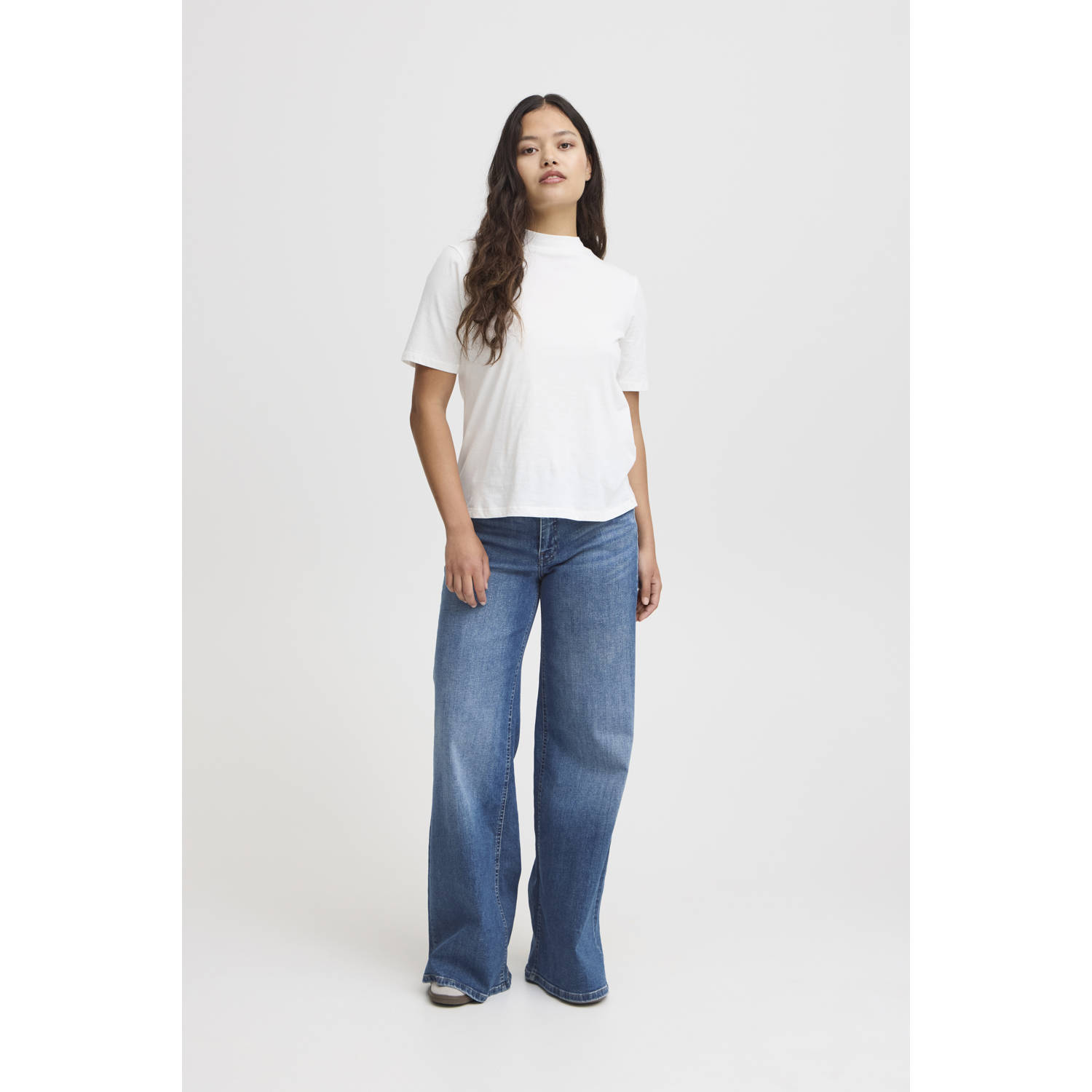 ICHI high waist wide leg jeans