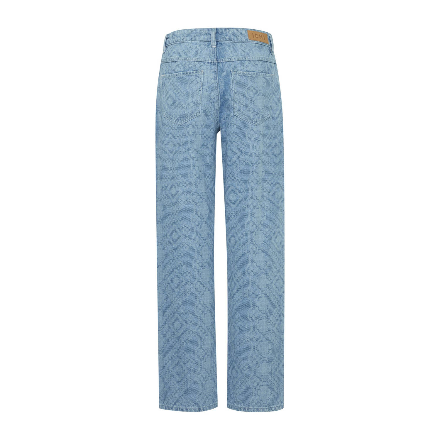 ICHI high waist loose fit jeans light blue denim