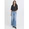 ICHI regular waist wide leg jeans