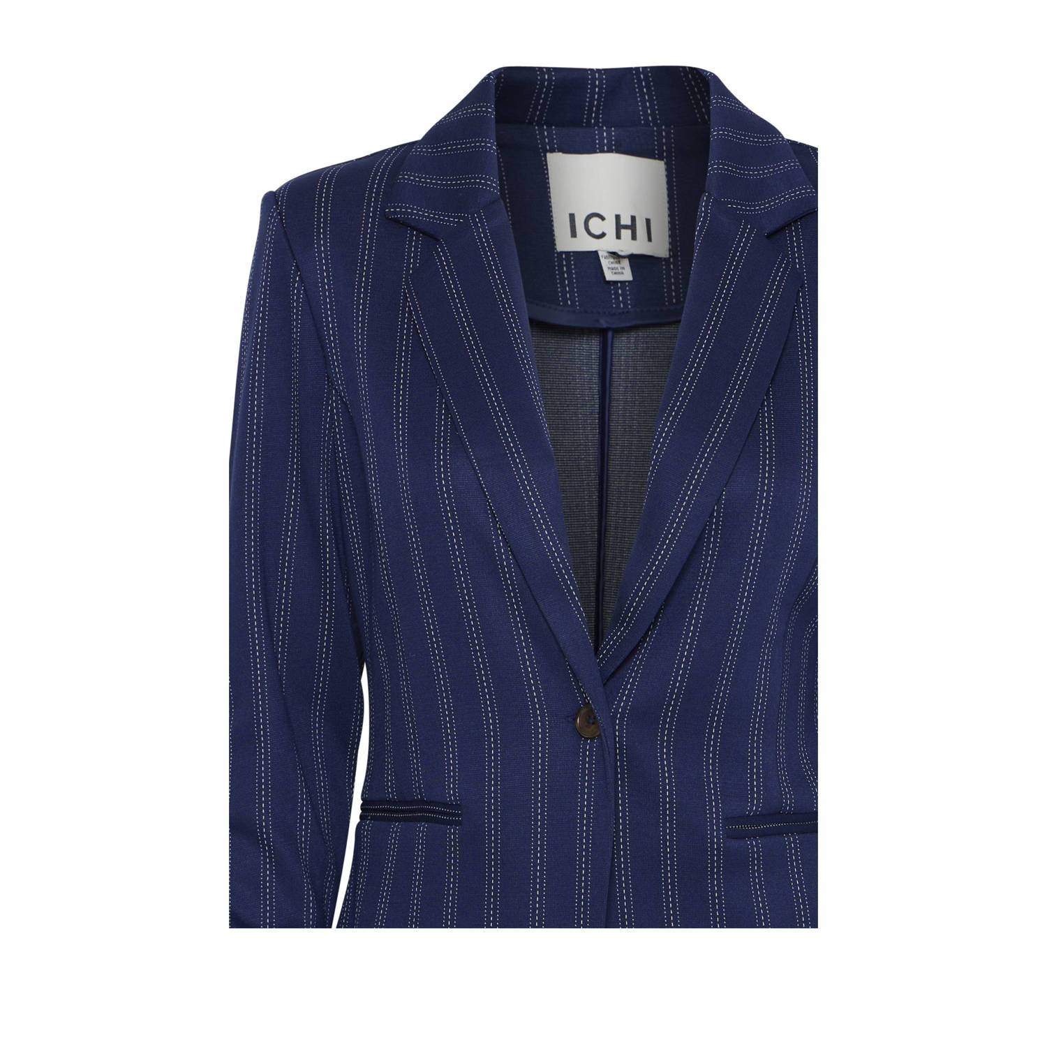 ICHI getailleerde blazer donkerblauw