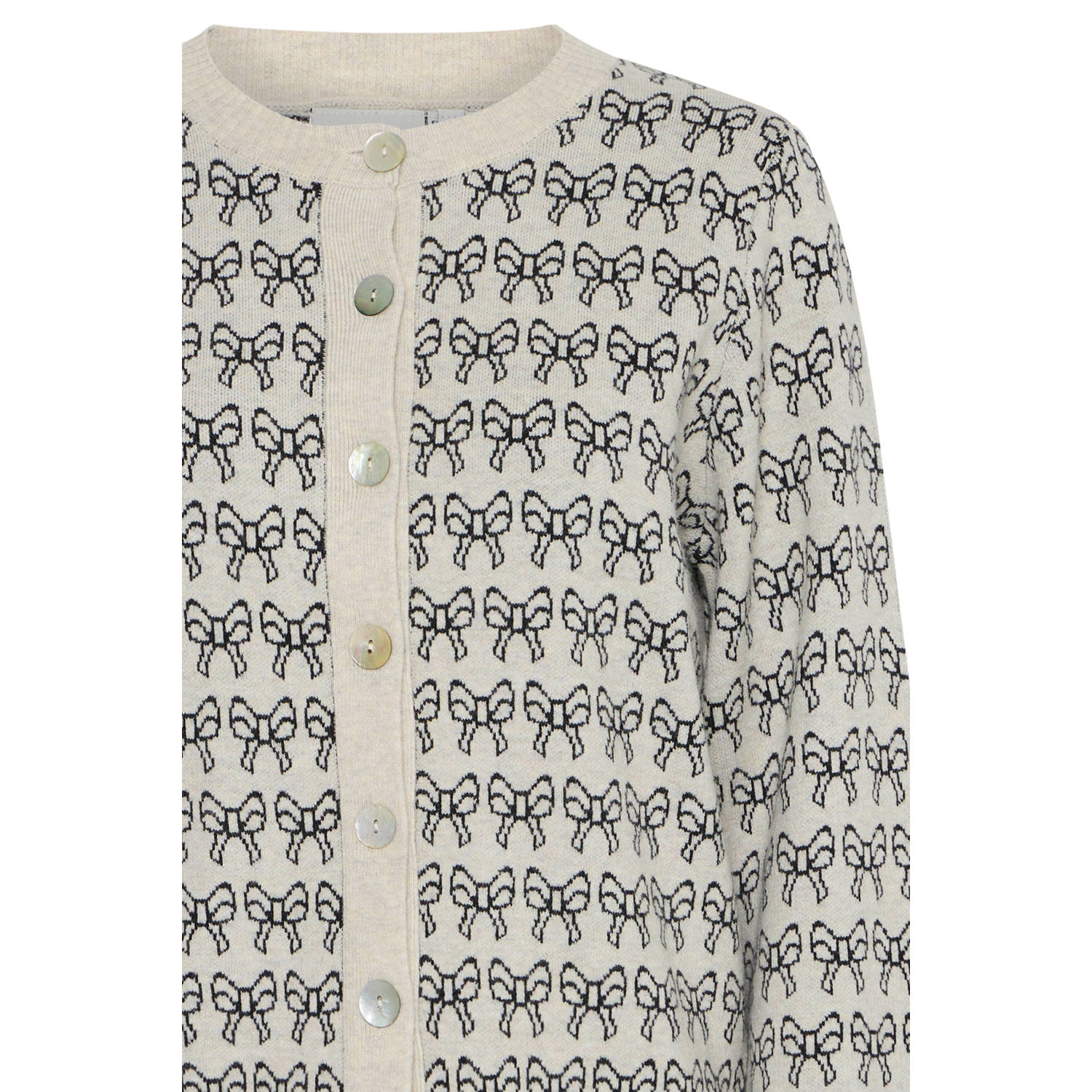 ICHI gebreid vest zwart