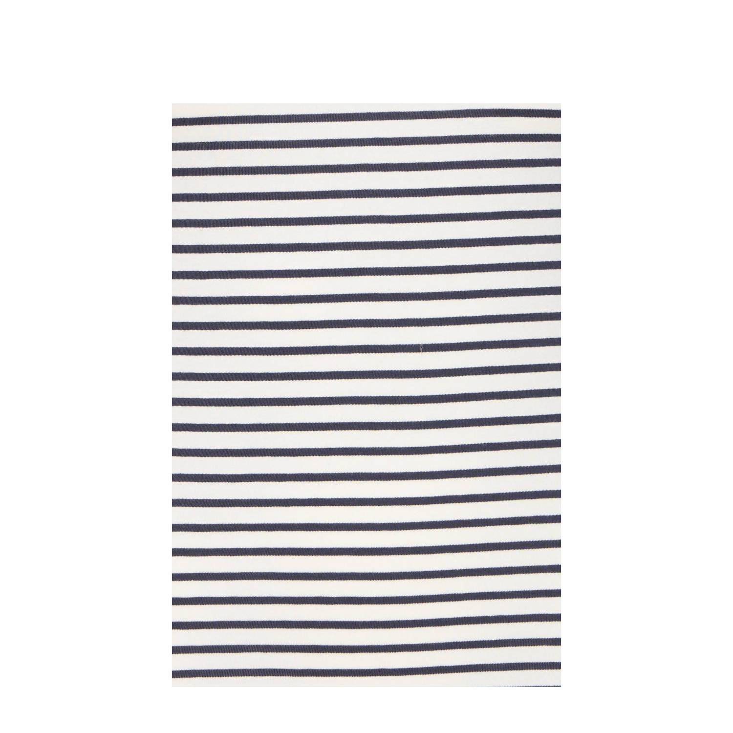 ICHI T-shirt donkerblauw wit