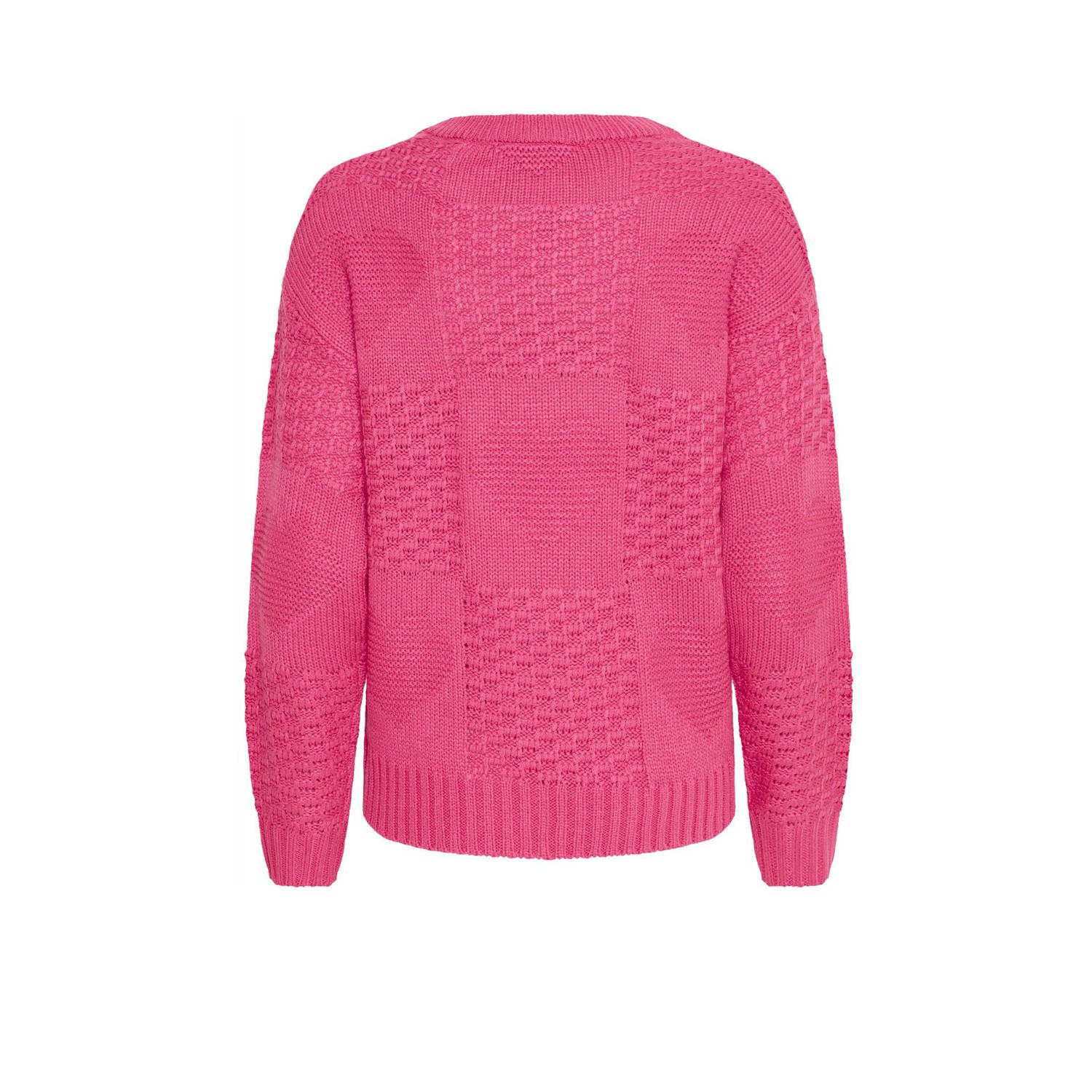 ICHI trui roze fijn gebreid