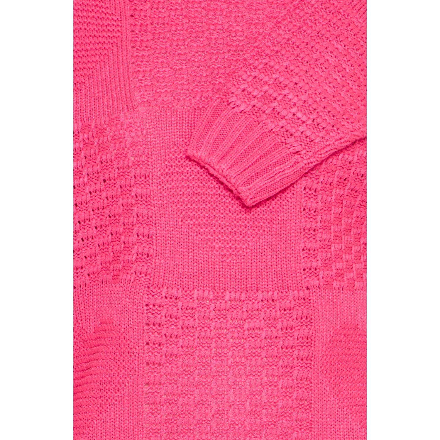 ICHI trui roze fijn gebreid